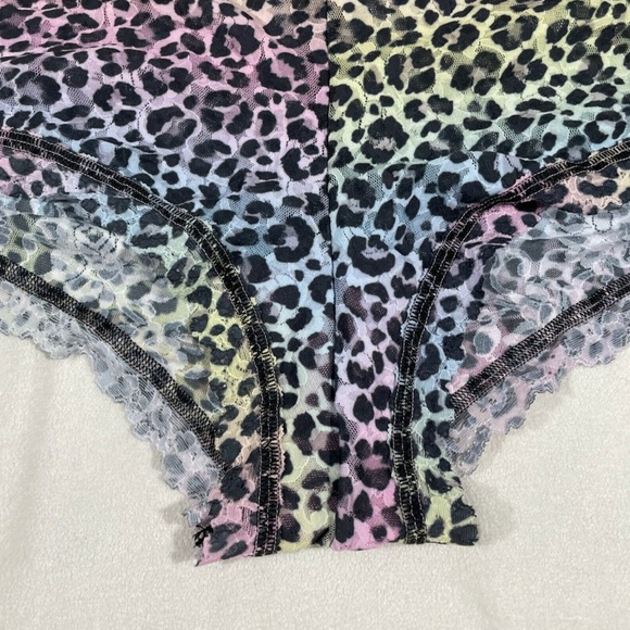 NEW Hanky Panky [ PLUS 3X ] Signature‎ Cheetah Rainbow Lace Boyshorts Panty - Picture 7 of 12
